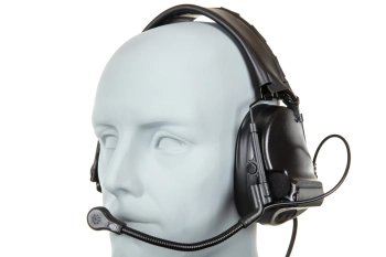 Taktyczny zestaw słuchawkowy Wosport C5 HD-14-A Czarny