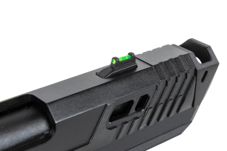 Pistolet ASG SRC Dark Viper DUAL POWER z walizką transportową i magazynkiem green gas Czarny