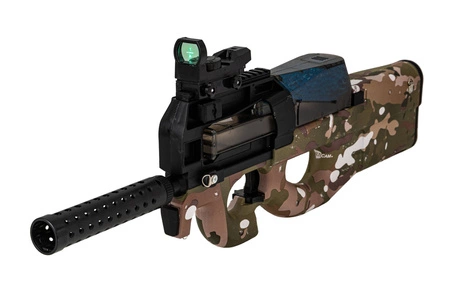 Karabin elektryczny na żelowe kulki P90 - multicam