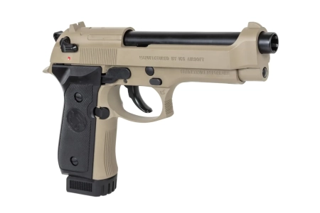 Pistolet ASG ICS BLE-BM9 Dual Power Half-Tan (z magazynkiem na CO2)