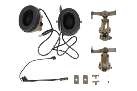 Taktyczny zestaw słuchawkowy Wosport C5 HD-24-A Tan