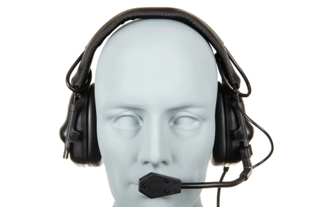 Taktyczny zestaw słuchawkowy Wosport HD-08 Gen. 5 Czarny