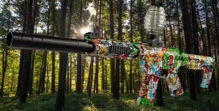 Karabin elektryczny na żelowe kulki AR10 - graffiti