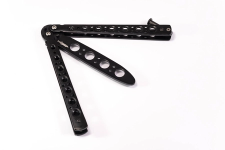 Nóż motylkowy treningowy Butterfly czarny