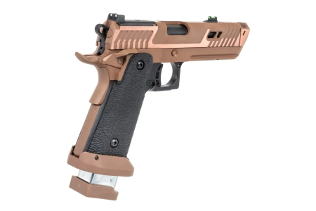 Pistolet ASG SRC Sahara Viper DUAL POWER z walizką transportową i magazynkiem CO2 Flat Dark Earth