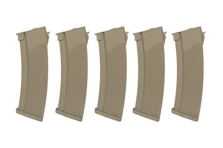Zestaw 5 magazynków S-Mag do serii J - Hi-cap - tan