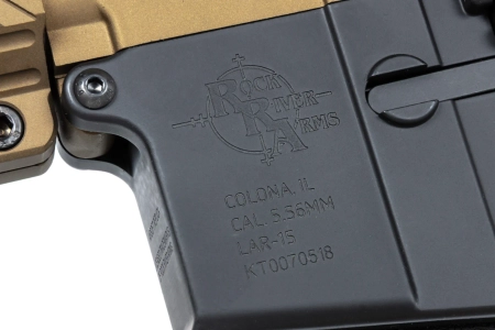 Karabinek ASG Specna Arms RRA SA-E25 HAL ETU™ Chaos Bronze z pomarańczowym urządzeniem wylotowym