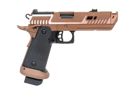 Pistolet ASG SRC Sahara Viper DUAL POWER z walizką transportową i magazynkiem green gas Flat Dark Earth