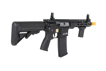 Karabinek ASG Specna Arms RRA SA-E25 HAL ETU™ Czarny z pomarańczowym urządzeniem wylotowym