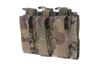 Potrójna ładownica Open Top na magazynki M4/M16 + pistoletowe - Multicam