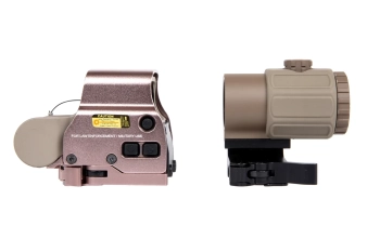 Zestaw kolimatora WADSN typu XTO z magnifierem typu T43 Dark Earth