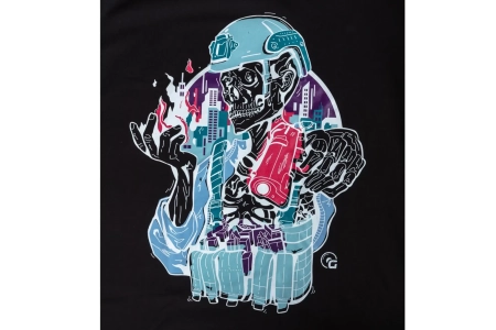 Koszulka GFC Tactical Skeleton Gunfire x Specna Arms Czarna