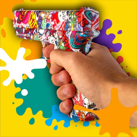 Pistolet sprężynowy na żelowe kulki G17 - hip-hop