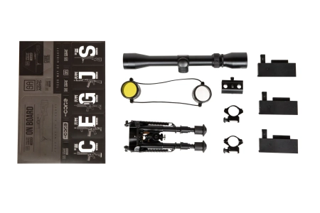 Replika karabinu wyborowego SA-S02 CORE™ High Velocity z lunetą i dwójnogiem - Czarna