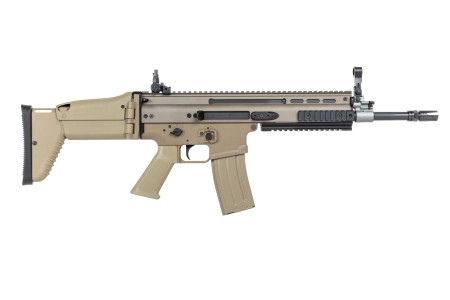 Karabinek szturmowy ASG Cybergun x FN HERSTAL SCAR-L z walizką transportową Tan