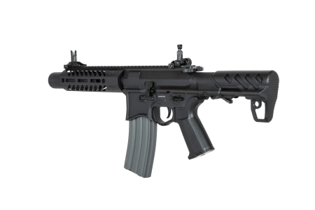 Replika karabinka SBR8 Seekins Precision 7" z tłumikiem - Czarny