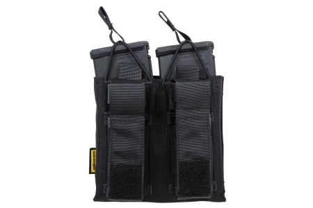 Podwójna ładownica Open Top na magazynki M4/M16 + pistoletowe Czarna