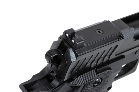 Pistolet ASG SRC Dark Viper DUAL POWER z walizką transportową i magazynkiem CO2 Czarny