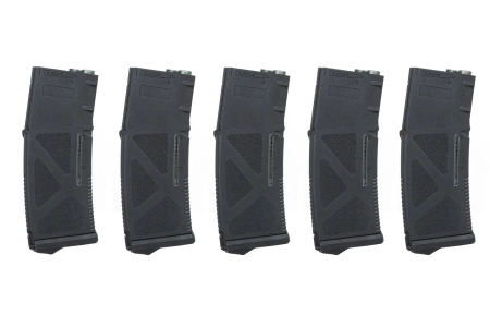 Magazynek Mid-Cap 130/ 30 kulek Arcturus EMM M4/M16 Variable-Cap do replik M4/M16 Czarny (5 pack)