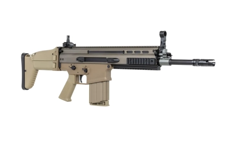 Karabinek szturmowy ASG Cybergun x FN HERSTAL SCAR-H z walizką transportową Tan