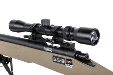 Karabin wyborowy ASG Specna Arms SA-S02 CORE™ High Velocity z lunetą i dwójnogiem Upgraded Tan