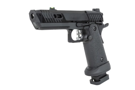 Pistolet ASG SRC Dark Viper DUAL POWER z walizką transportową i magazynkiem green gas Czarny