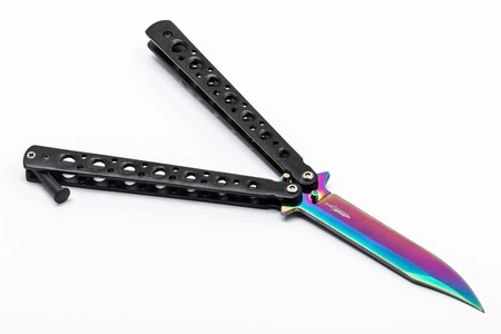 Nóż motylkowy Butterfly Rainbow Fade ostry