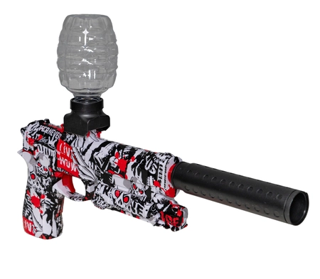 Pistolet elektryczny na żelowe kulki Beretta 92S z pojemnikiem - czerwony