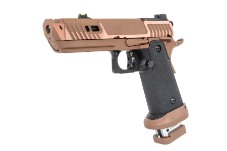 Pistolet ASG SRC Sahara Viper DUAL POWER z walizką transportową i magazynkiem CO2 Flat Dark Earth