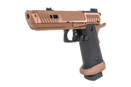 Pistolet ASG SRC Sahara Viper DUAL POWER z walizką transportową i magazynkiem green gas Flat Dark Earth