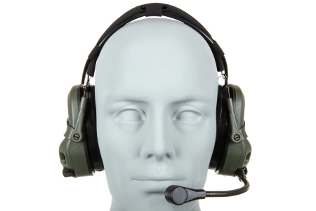 Taktyczny zestaw słuchawkowy Wosport HD-17-A Gen 6 Oliwkowy