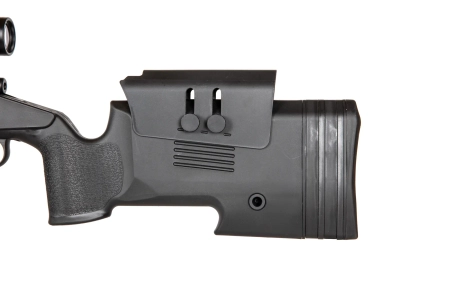 Replika karabinu wyborowego SA-S02 CORE™ High Velocity z lunetą i dwójnogiem - Czarna