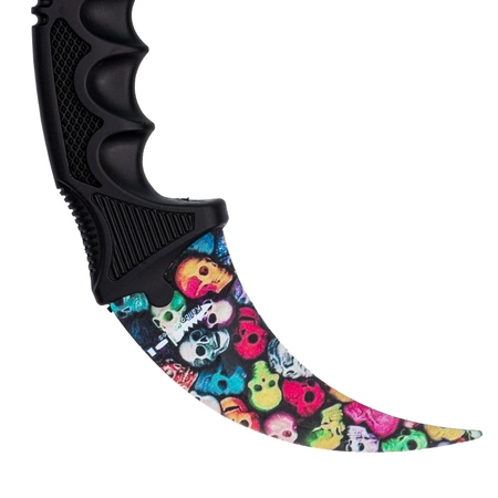 Karambit Funky Skull, nieostry + pokrowiec