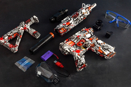 Karabin elektryczny na żelowe kulki AR15 - czarny