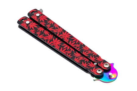 Motylek treningowy ganja rainbow czerowny