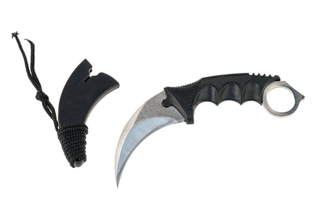Nóż typu karambit , srebrny