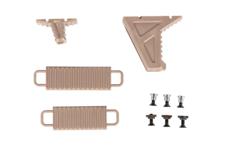 Chwyt przedni JJ Airsoft JA-1392 typu Hand Stop na Keymod/M-LOK Tan