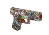 PIstolet sprężynowy 4w1 na żelowe kulki G17 - graffiti