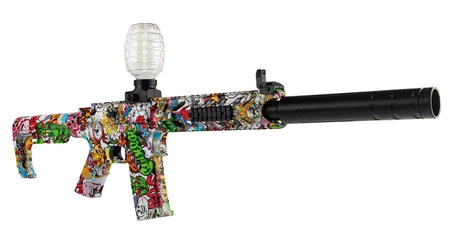 Karabin elektryczny na żelowe kulki AR10 - graffiti