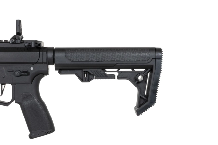 Pistolet maszynowy ASG Specna Arms SA-FX02 FLEX™ HAL ETU Czarny z pomarańczowym urządzeniem wylotowym