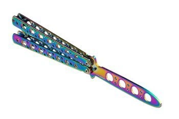 Nóż motylkowy treningowy Rainbow Fade