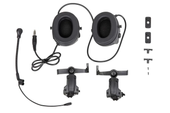 Taktyczny zestaw słuchawkowy Wosport C5 HD-24-A MC Black