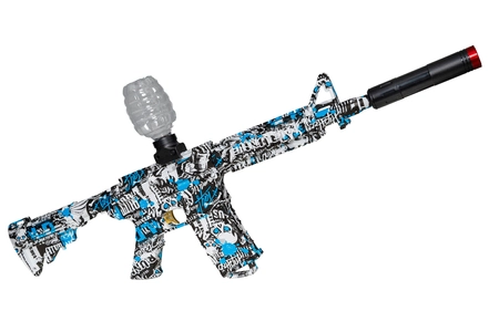 Karabin elektryczny na żelowe kulki M4 - niebieski