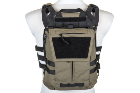Kamizelka taktyczna Specna Arms Tactical typu Plate Carrier z panelem szturmowym Ranger Green