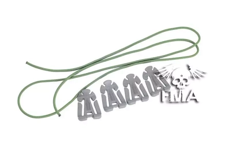 Zestaw klipsów mocujących - foliage green