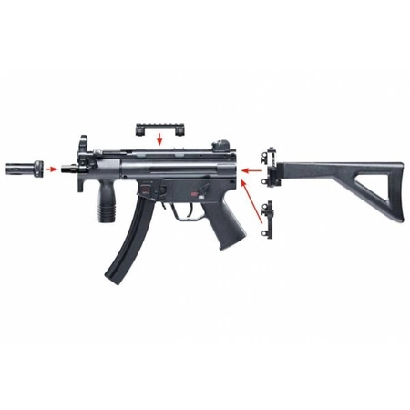 Pistolet maszynowy wiatrówka H&K Heckler&Koch MP5 K-PDW 4,5 mm BB CO2