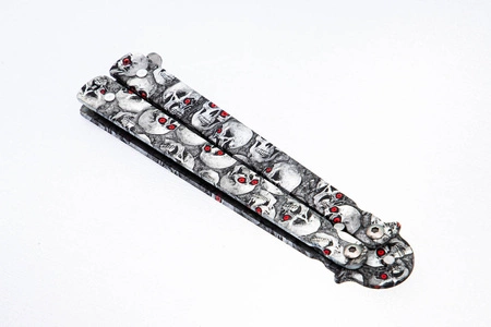 Motylek treningowy, balisong grey full