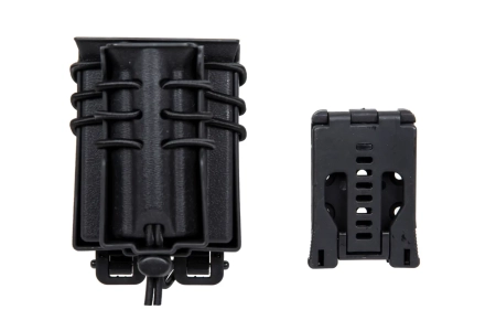 Ładownica na 2 magazynki M4/M16 i 9mm Wosport Urban Assault Quick Pull Czarny