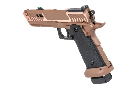 Pistolet ASG SRC Sahara Viper DUAL POWER z walizką transportową i magazynkiem green gas Flat Dark Earth