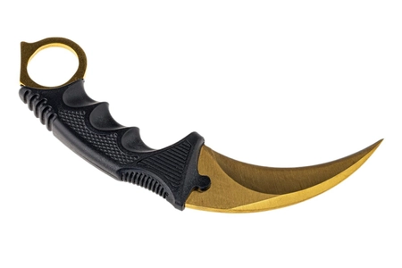 Nóż typu karambit złoty